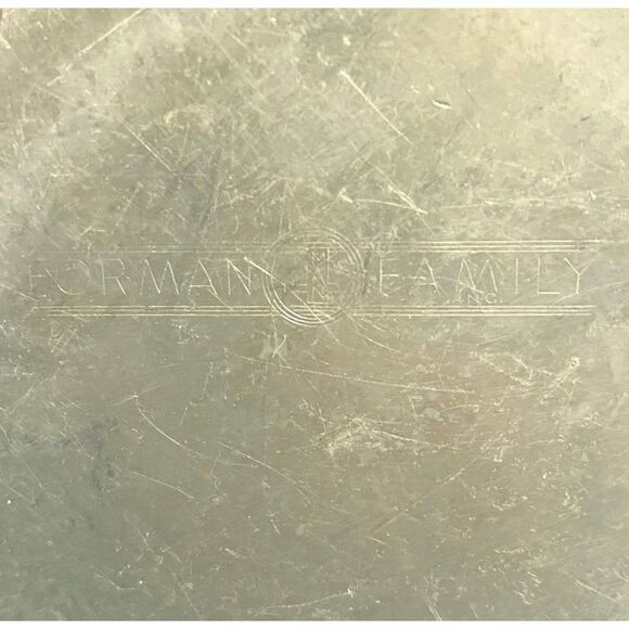 Forman Family Hammered Aluminum Handled Dish Server Chrysanthemum Floral Vintage - Picture 6 of 6